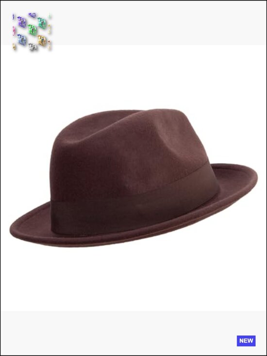 Wool Felt Upbrim Panama Hat Classic Fedora Big Size Adjustable Fit Adult